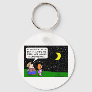 Llavero croissant graso romántico lunar
