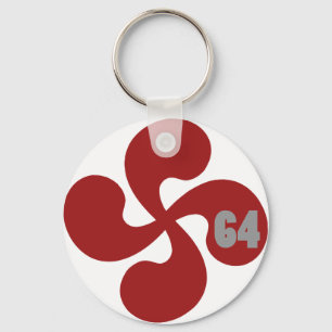 Llavero Croix basque rouge 64 Lauburu
