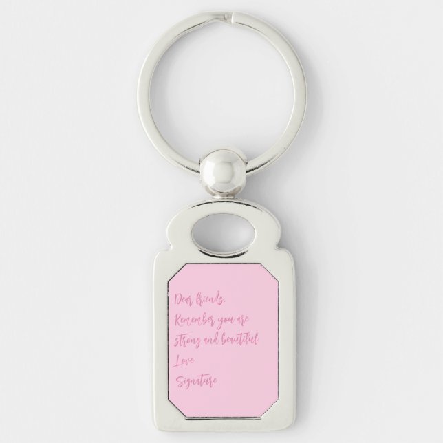 Llavero Cronología de cáncer de mama Cita de personalizado (Anverso)