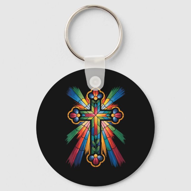 Llavero Cross Colorful Christian Religous  (Anverso)