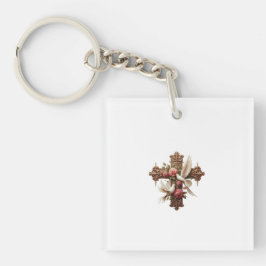 Llavero Cross with Doves – Christian Faith Inspirational D