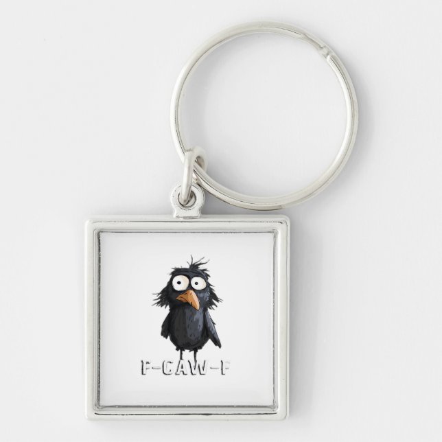 Llavero Crow, F-Caw-F Funny Bird F-Caw-F Cow Humor Meme (Frente)