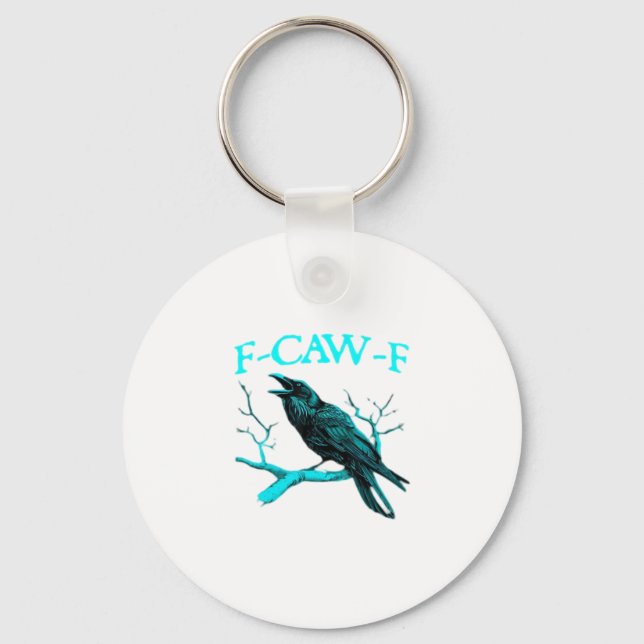 Llavero Crow F-Caw-F Funny Bird Retro (Anverso)