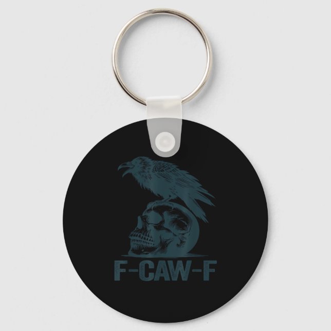 Llavero Crow F-Caw-F Retro Crow Lover Funny (Anverso)
