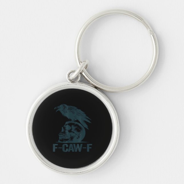 Llavero Crow F-Caw-F Retro Crow Lover Funny (Frente)