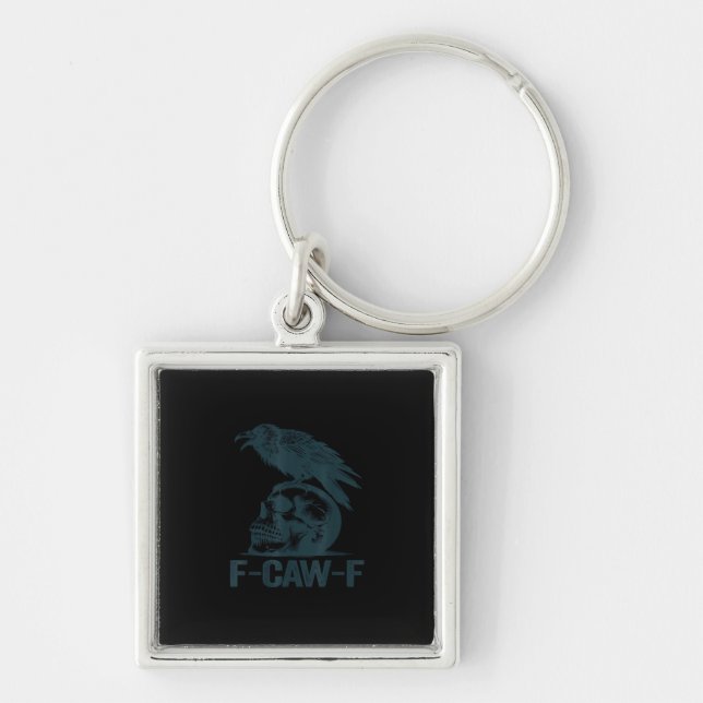 Llavero Crow F-Caw-F Retro Crow Lover Funny (Frente)