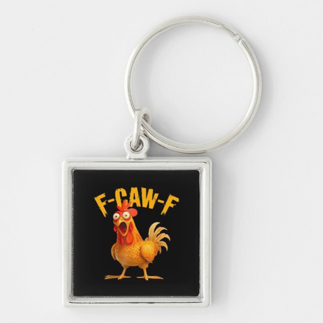 Llavero Crow Humor F-Caw-F Gothic Funny Retro Cool (Frente)