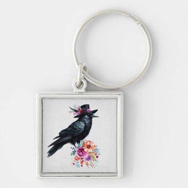 Llavero Crow, Tophat, Bouquet Keychain (Frente)