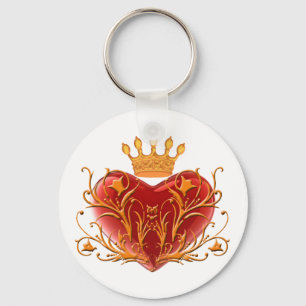 Llavero Crown Filigree Heart Key Chain