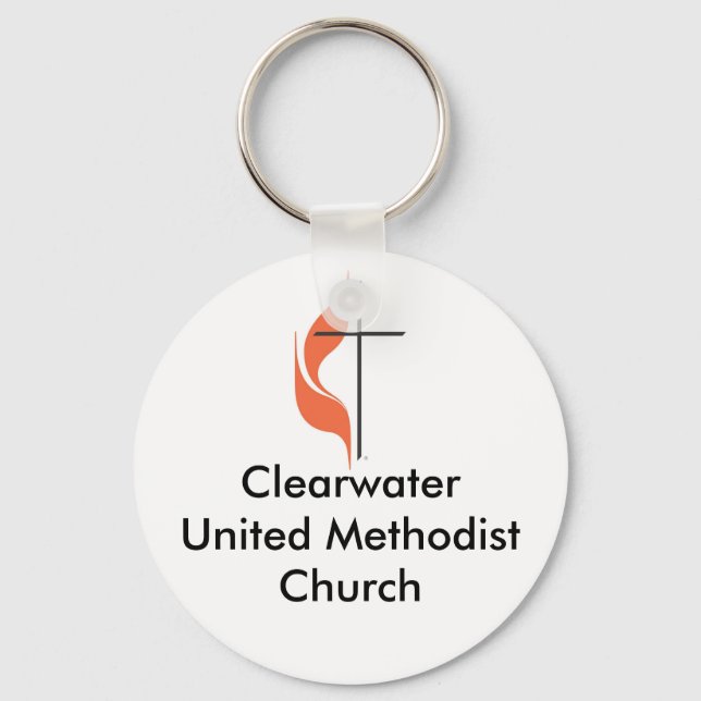 Llavero Cruce y llama, ClearwaterUnited Methodist Church (Anverso)