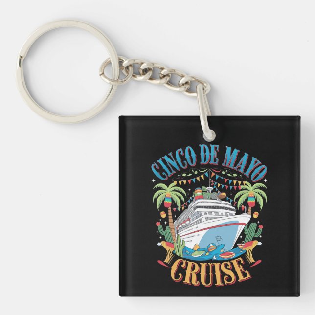 Llavero Crucero Cinco De Mayo México Barco Mexicano Fiesta (Frente)