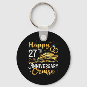 Llavero Crucero de aniversario 27 Feliz viaje de bodas de