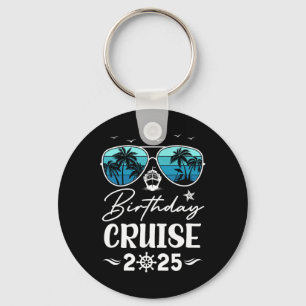 Llavero Crucero de cumpleaños 2025 Fiesta Vacaciones Squad