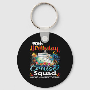 Llavero Crucero de cumpleaños número 90 amigos familia vac