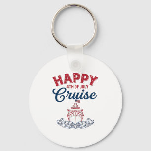 Llavero Crucero Feliz 4 de Julio Diseño Patriótico de Barc