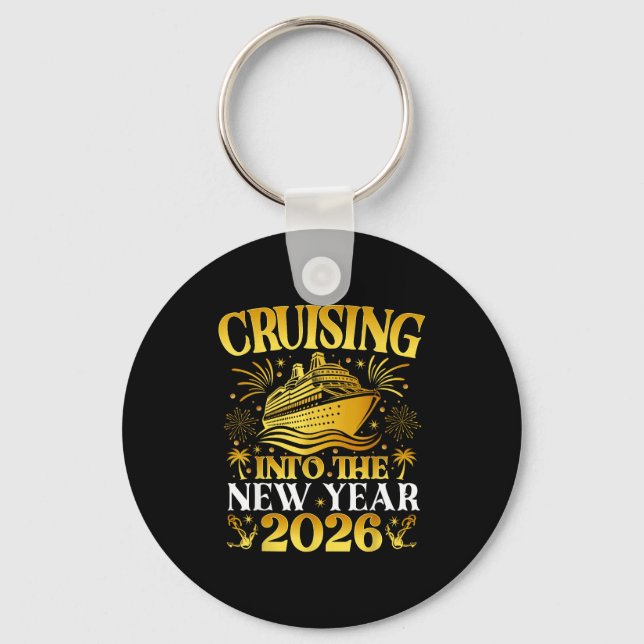 Llavero Cruising Into 2026 New Years Cruise Family Holiday (Anverso)