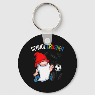 Llavero Crusher Escolar Byck A La Escuela Cute Gnome Fútbo
