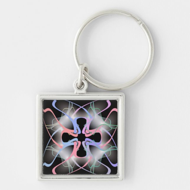 LLAVERO CRUZ ABSTRACTA COLORIDA (Frente)