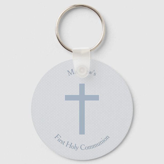 Llavero Cruz Azul Pastel de la Comunión (Anverso)