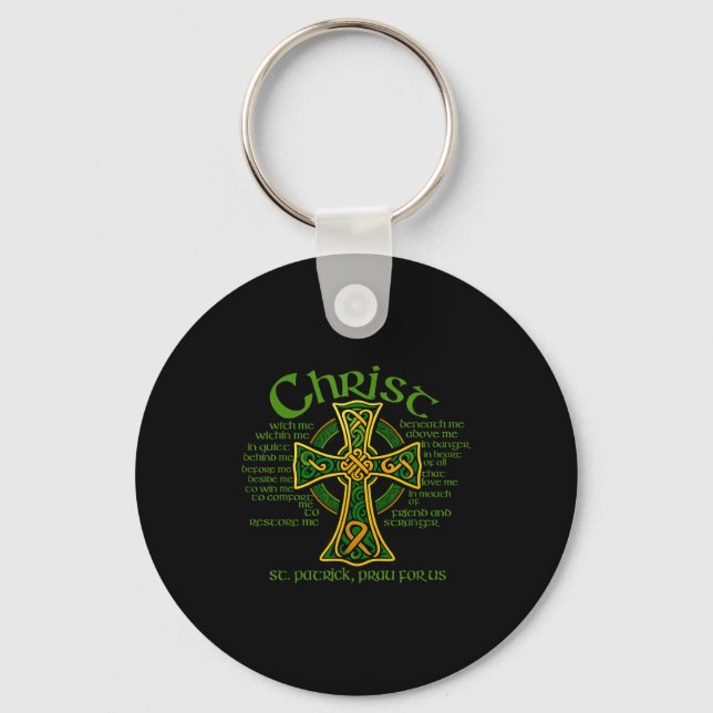 Llavero Cruz Celta Christo Conmigo St. Patrick Breastplat (Anverso)