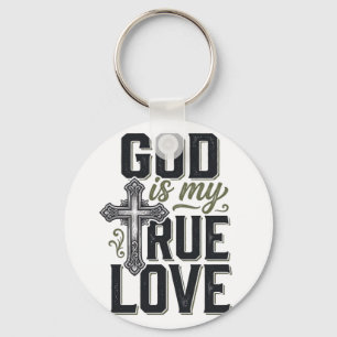 Llavero Cruz Cristiana Dios Es Mi Verdadero Amor Vector