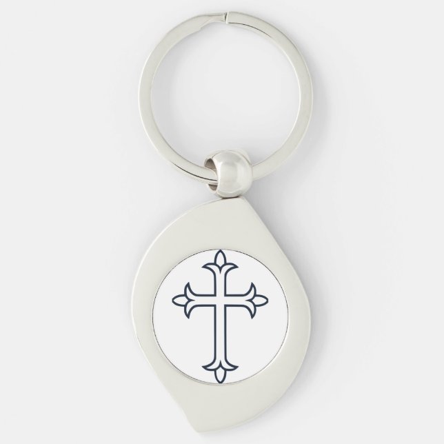 Llavero Cruz cristiana típica (Anverso)