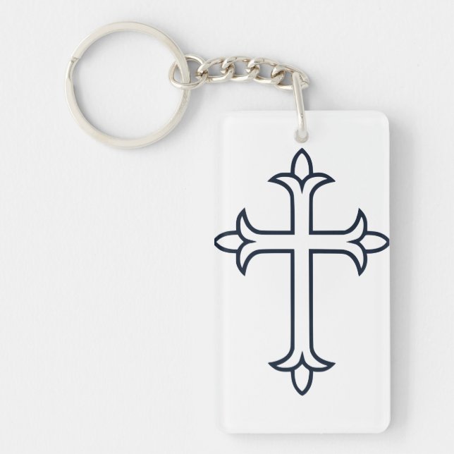 Llavero Cruz cristiana típica (Frente)