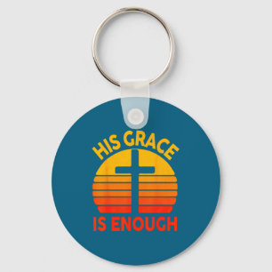 Llavero Cruz Cristiana Vintage Su Gracia Es Suficiente Rel