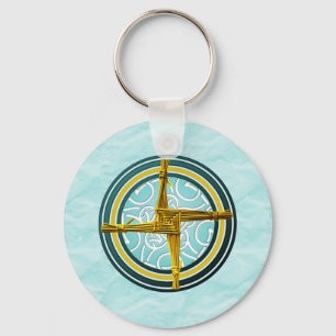 Llavero Cruz de Brigada Amarilla en Azul
