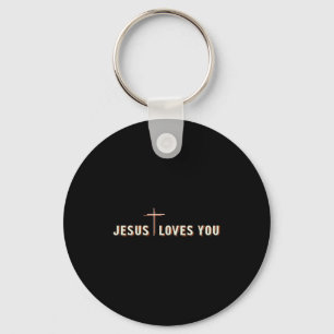 Llavero Cruz de Jesús te Ama Dios Gráfico Cristiano