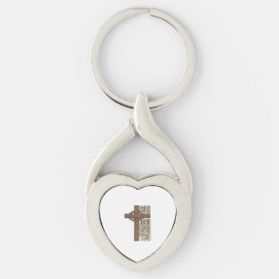 Llavero Cruz de Jesús Te Ama Vintage Cristiano Vecto