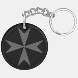 Llavero Cruz De Malta (gris)