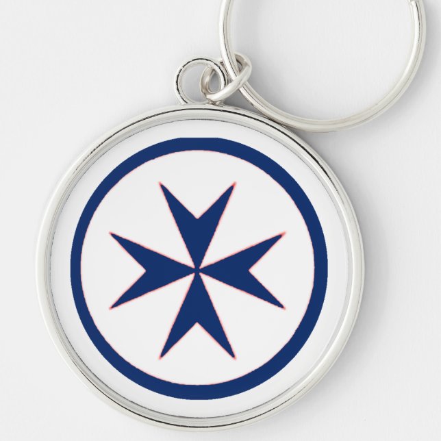 Llavero cruz de octógono de estilo BLUE CORSAIR (Frente)