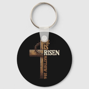 Llavero Cruz De Pascua Se Levanta Jesús Hombres Cristianos