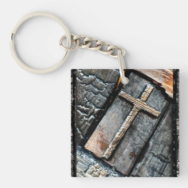 Llavero Cruz de Protección y Ruta de Vida (Frente)