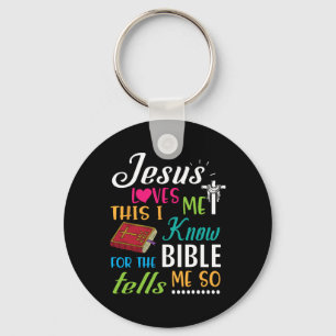 Llavero Cruz Jesús me ama esto lo sé por la Biblia Tel