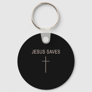 Llavero Cruz Jesús Salva Fe Cristiana Minimalista Religios