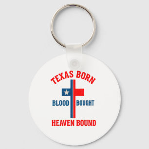 Llavero Cruz Nacido en Texas, Sangre Comprada, Limitado po