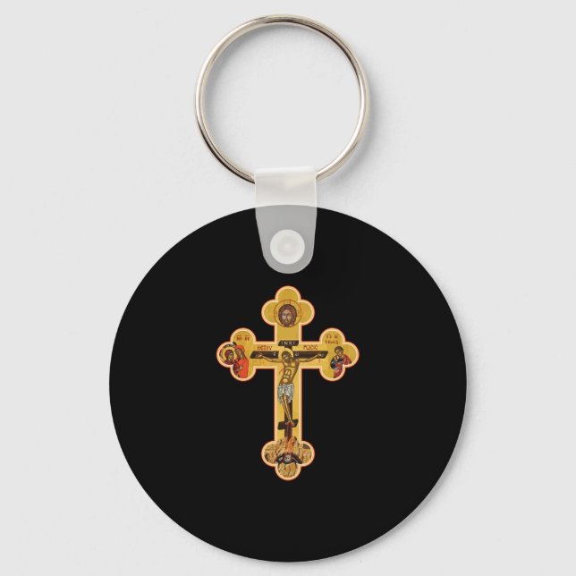 Llavero Cruz Ortodoxa Griega Jesucristo (Anverso)