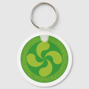 Llavero Cruz vasca elegante y elegante: Lauburu,