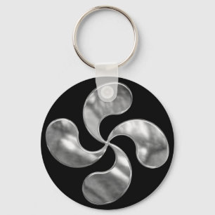 Llavero cruzado vasco de plata