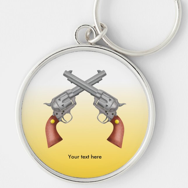 Llavero Cruzan dos ídolos del viejo Oeste de Estados Unido (Frente)