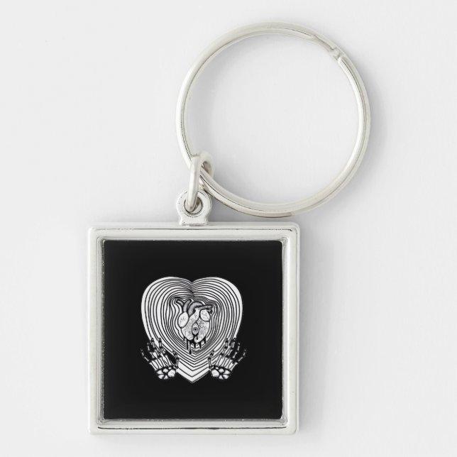 Llavero Crying Heart Classic - Skeleton Hands Heart (Frente)