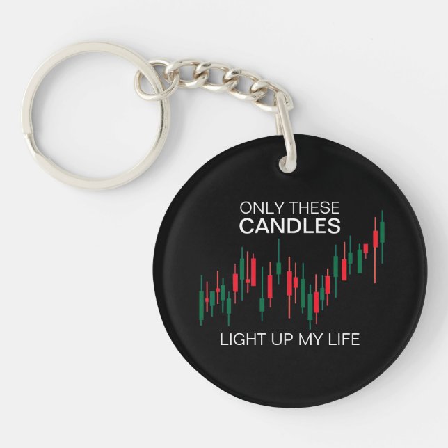 Llavero Crypto Candlesticks Personalizado (Frente)