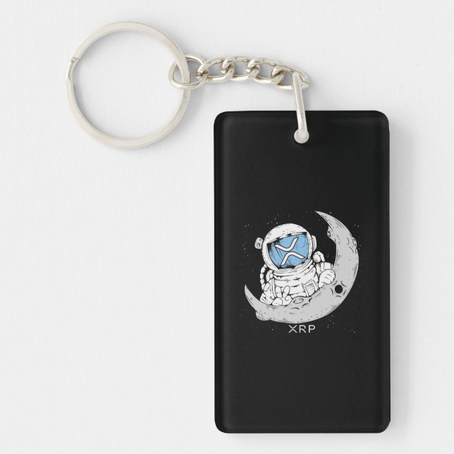 Llavero Crypto Meme XRP Criptocurrency Cute Astronaut Moon (Frente)