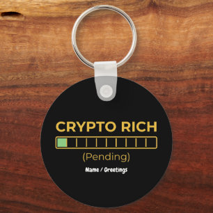 Llavero Crypto Rico Pendiente Barra de Carga Divertido Inv