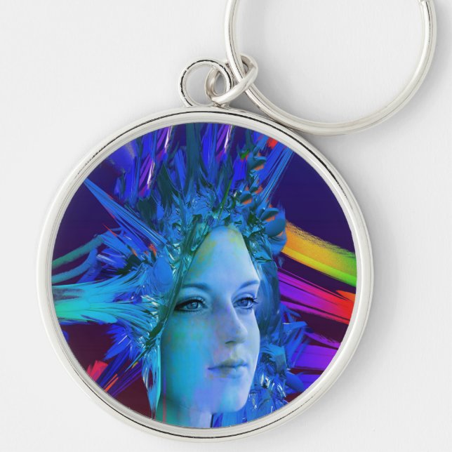 Llavero Crystal espacial (Frente)