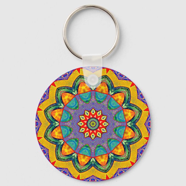 Llavero "Crystal Mandala Quilt" (Anverso)