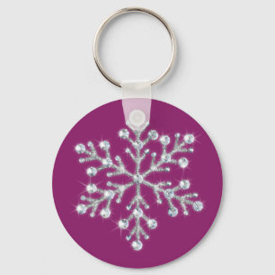 Llavero Crystal Snowflake Key