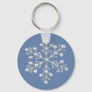 Llavero Crystal Snowflake Key